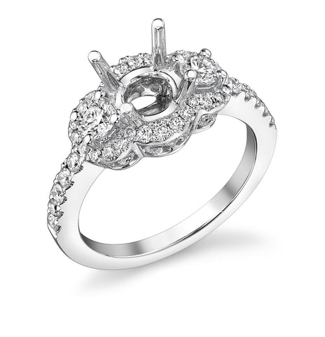 14K W RING 40RD 0.73CT