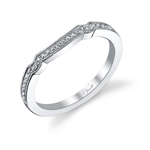 14K W BAND 28RD 0.12CT