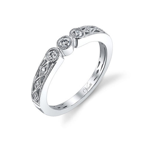 14K W BAND 9RD 0.19CT