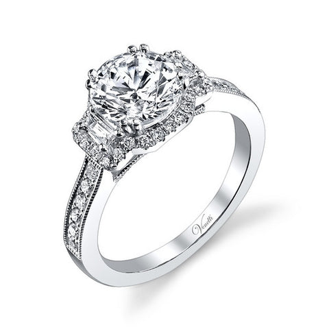 14K W RING 38RD 0.31CT, 2BG 0.15CT