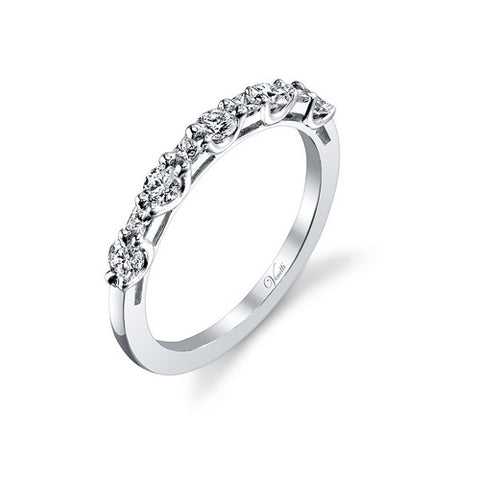14K W BAND 5RD 0.41CT, 4PC 0.15CT