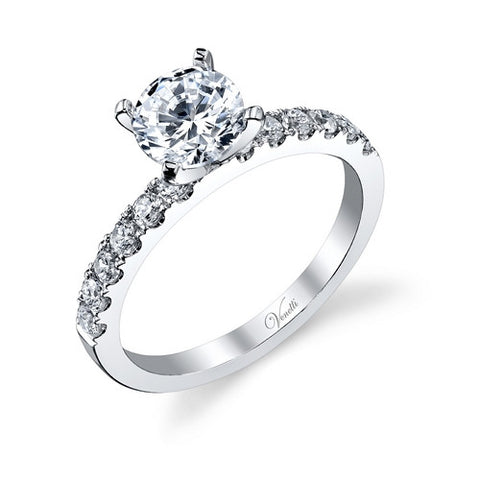 14K W RING 12RD 0.39CT