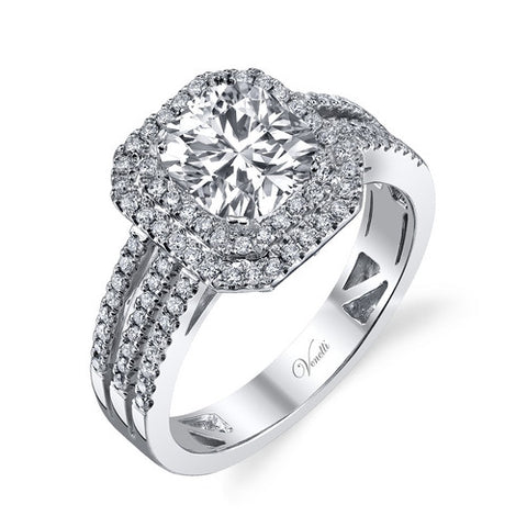 14K W RING 100RD 0.39CT