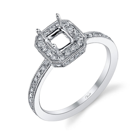 18K W RING 68RD 0.47CT