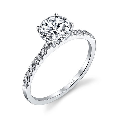 14K W RING 16RD 0.19CT