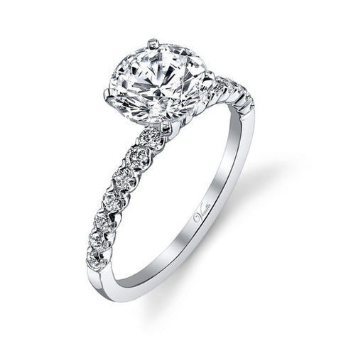 14K W RING 14RD 0.36CT