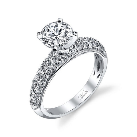 14K W RING 50RD 0.65CT