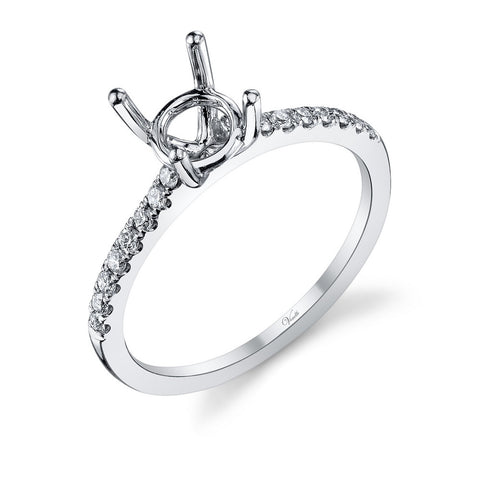 14K W RING 16RD 0.20CT