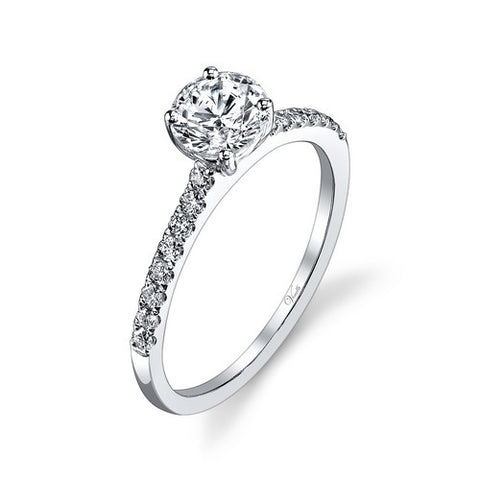 14K W RING 16RD 0.20CT