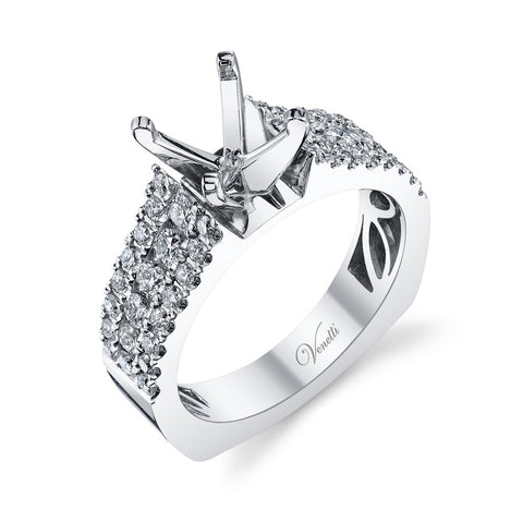 14K W RING 44RD 1.03CT EURO-SHANK
