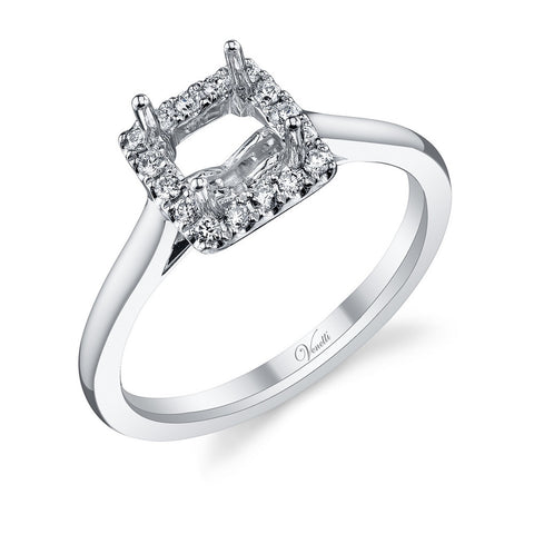 14K W RING 16RD 0.18CT